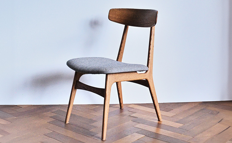 ダイニングチェア 01 グレー　インテリア 椅子 イス 木製 デザイン オリジナル 兵庫県 小野市