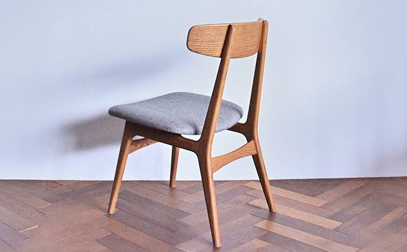 ダイニングチェア 01 グレー　インテリア 椅子 イス 木製 デザイン オリジナル 兵庫県 小野市