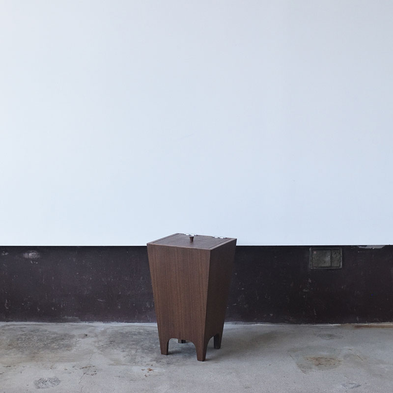 ダストボックス ウォールナット Sサイズ　ゴミ箱 ごみ箱 家具 木製 デザイン オリジナル 兵庫県 小野市