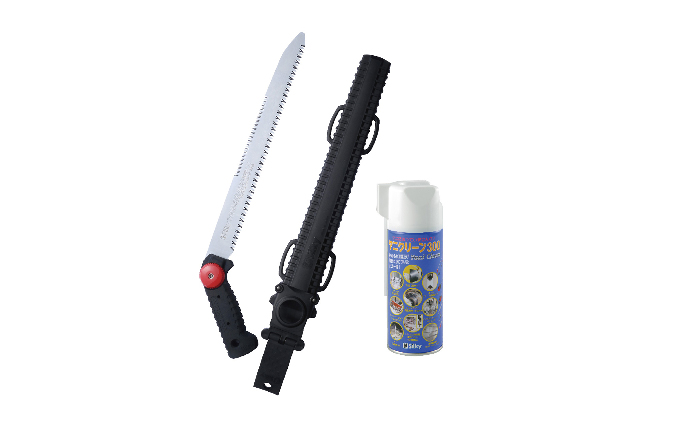 900-75　手首を返さず2段切りができる シルキー鞘入鋸セットC 雑貨 日用品