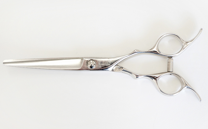 【トリミングシザー】ローズクォーツ　カーブシザー　6.0インチ 雑貨 日用品