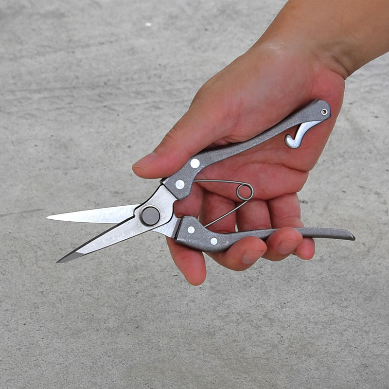 KUROCO ステンレス芽切鋏／片刃タイプ／180mmショートハンドル 剪定