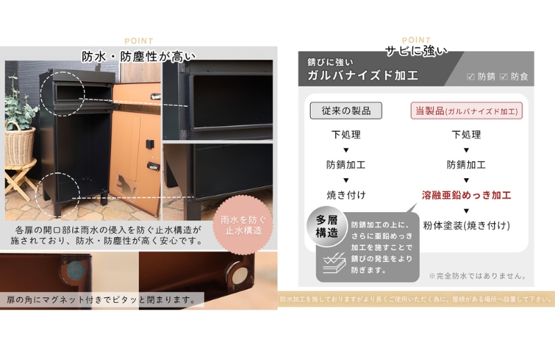 宅配ボックス付ポスト miauler(ミオレ) ウッドブラウン 宅配ボックス ポスト 一体型 置き配ボックス 郵便受け 郵便ポスト ダイヤル ダイヤル錠 大容量 A4 戸建 家庭用 玄関 一軒家 DIY おしゃれ エクステリア インテリア 雑貨 兵庫 兵庫県 小野市