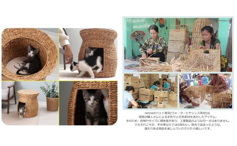 ペットハウス nenne-maito-(ネンネ-マイト-) ナチュラル 猫 犬 ペット ベッド ペットベッド ハウス 猫ハウス 犬ハウス 猫ちぐら ドーム型 ドーム 室内 ペット用品 インテリア 家具 兵庫 兵庫県 小野市