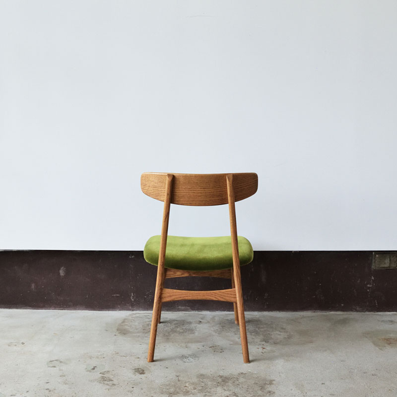 ダイニングチェア　01　オーク　モケットグリーン | インテリア 家具