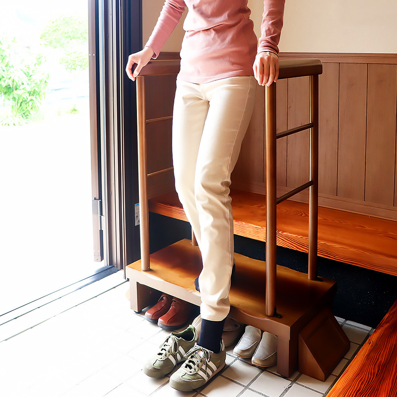 両側手すり付き玄関台 90幅 睡蓮