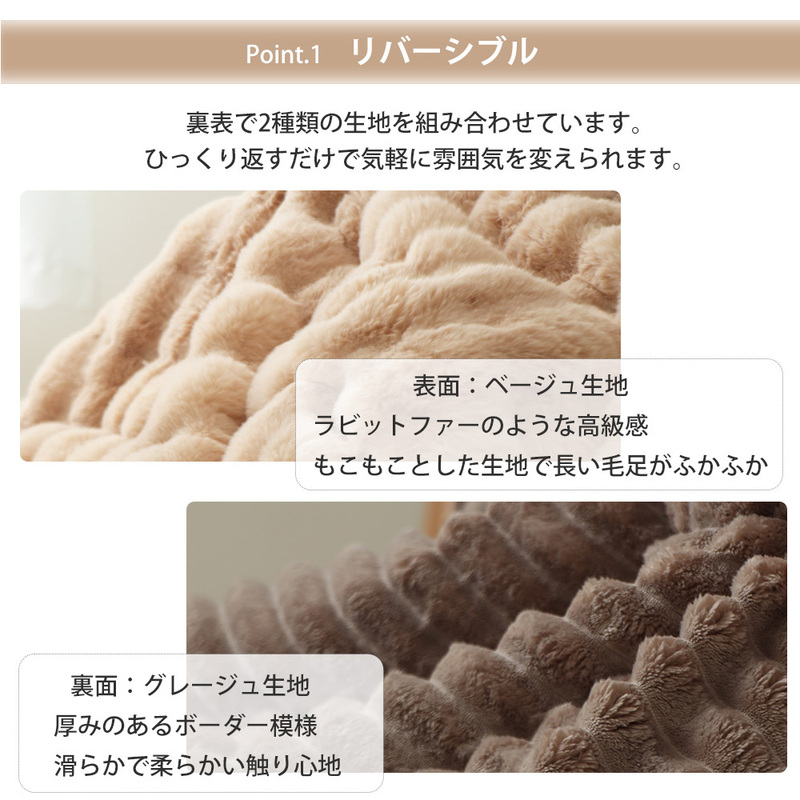 リバーシブルこたつ布団 Sau(サウ) 195×245