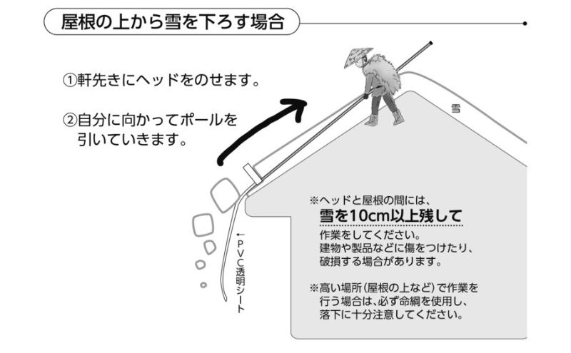 マイスター雪スライダー [ 新雪用 雪下ろし 雪おとし 除雪 屋根 雪かき 道具 簡単 ]