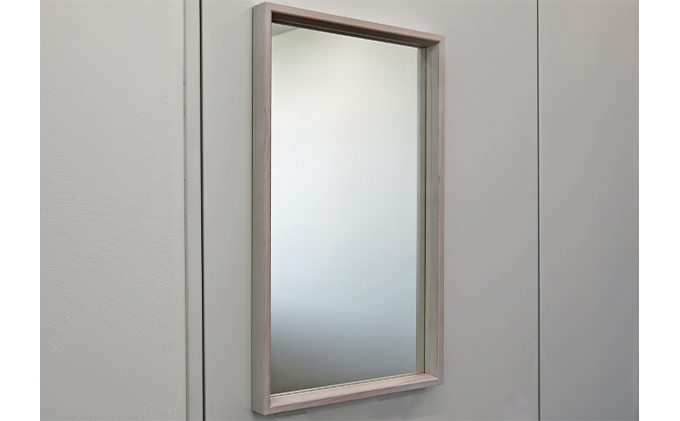 地場製造立体フレームミラーW-4169WH インテリア 鏡 