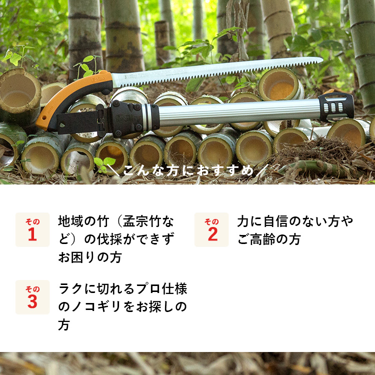 900-54　堅い孟宗竹の伐採に　シルキー鞘入鋸セットB 雑貨 日用品 