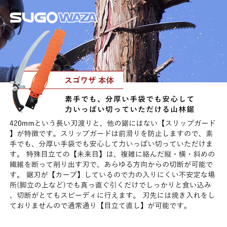 900-65　手が前に滑らず安全な剪定が可能 シルキー山林鋸セットA 雑貨 日用品 
