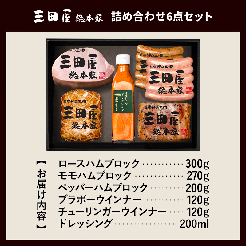 三田屋 総本家 詰め合わせ セット ( ロースハム / ウインナー / ドレッシング ) 三田屋 三田 ハム 肉 お肉 詰め合わせ ギフト お祝い 贈答品 ふるさと納税 ふるさと 人気 おすすめ 送料無料 兵庫県 三田市 KS-100