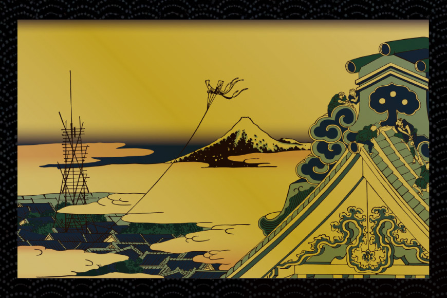 純金 ゴールド 富嶽三十六景 東都浅草本願寺 カード 1枚 1g ガラス フレーム 1個 [三菱マテリアルトレーディング 兵庫県 三田市 3d28bae300116] 金 黄金 フォーナイン 贈り物 記念品