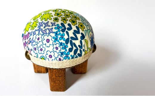 ピンクッション 針山 ハリ山 花柄 かわいい おしゃれ 手芸 ソーイング 三田市 兵庫 ブルー [3d28bae410002]0411