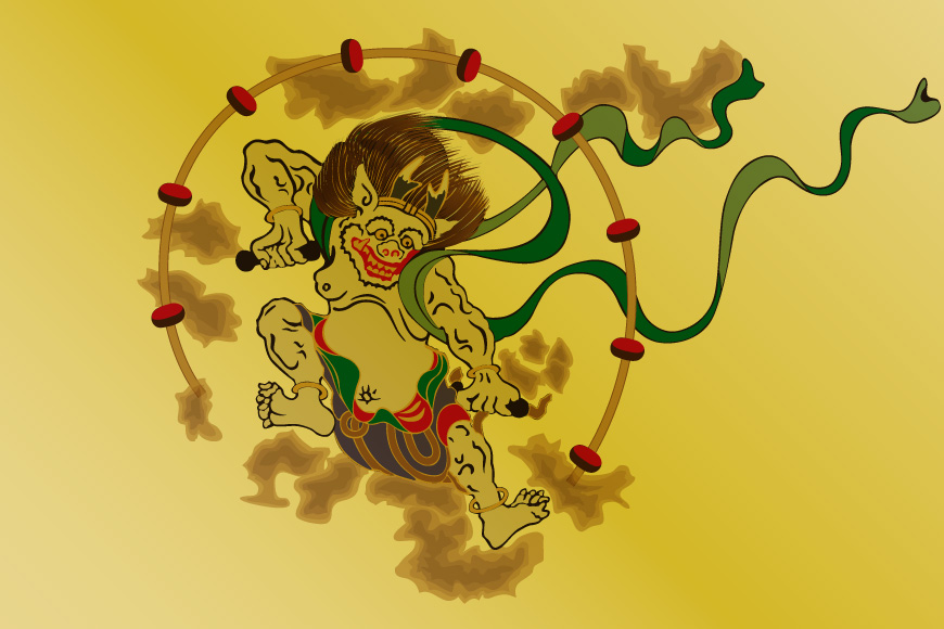 純金カード 風神雷神 A4 20G [三菱マテリアルトレーディング 兵庫県 三田市 3d28bae300084] 金 純金カード GOLD gold アート