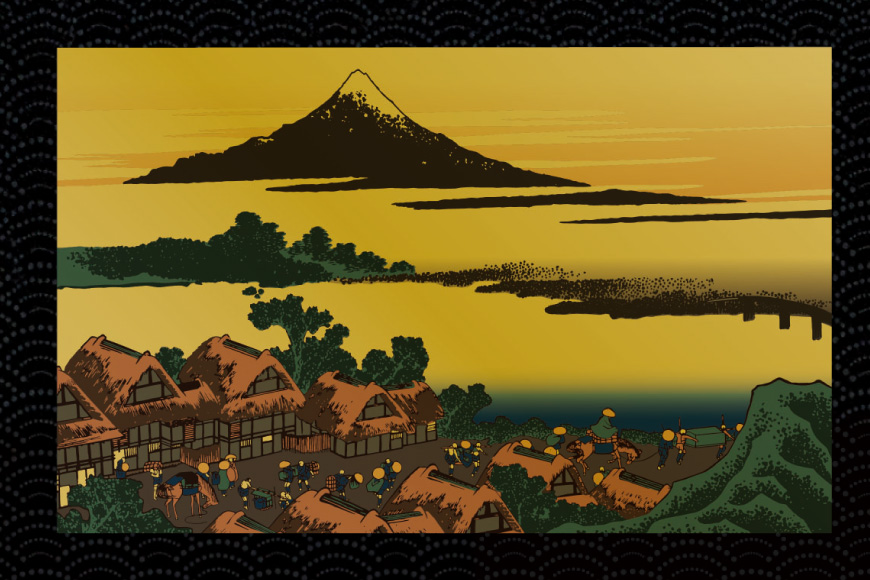 純金 ゴールド 富嶽三十六景 甲州伊沢暁 カード 1枚 1g ガラス フレーム 1個 [三菱マテリアルトレーディング 兵庫県 三田市 3d28bae300094] 金 黄金 フォーナイン 贈り物 記念品