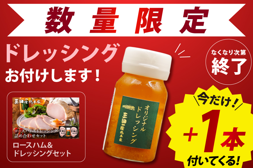 【数量限定ドレッシング増量】 ハム 三田屋 ロースハム ドレッシング 詰め合わせ セット [三田屋総本家 兵庫県 三田市 3d28bae570027] ふるさと納税 スピード配送 贈答 化粧箱 熟成ハム 詰合せ 手作りハム ESSE ふるさとグランプリ 2023 金賞受賞 おまけ
