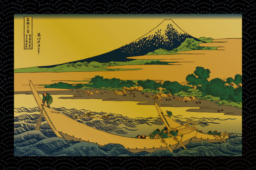 純金 ゴールド 富嶽三十六景 東海道江尻田子の浦略図 カード 1枚 1g ガラス フレーム 1個 [三菱マテリアルトレーディング 兵庫県 三田市 3d28bae300098] 金 黄金 フォーナイン 贈り物 記念品