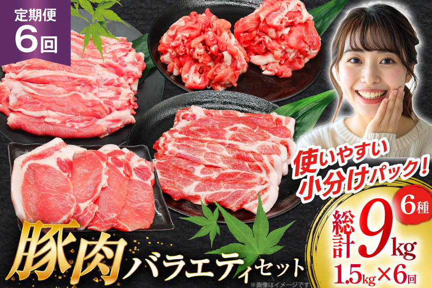 豚肉 バラエティ セット 計1.5kg 6回 定期便 [司フーズ・システム 兵庫県 三田市 3d28bdy500019] 豚 肉 とんかつ 小間切れ バラしゃぶ 豚こま肉 豚コマ 小分け 真空パック