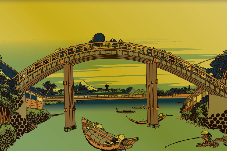 純金 ゴールド 富嶽三十六景 深川万年橋下 カード 1枚 1g ガラス フレーム 1個 [三菱マテリアルトレーディング 兵庫県 三田市 3d28bae300130] 金 黄金 フォーナイン 贈り物 記念品