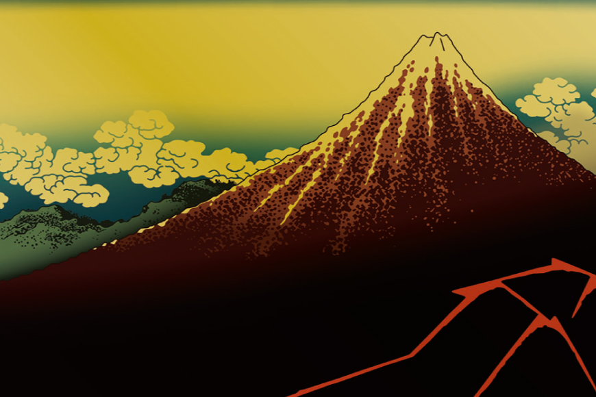 純金 ゴールド 富嶽三十六景 山下白雨 カード 1枚 1g ガラス フレーム 1個 [三菱マテリアルトレーディング 兵庫県 三田市 3d28bae300131] 金 黄金 フォーナイン 贈り物 記念品