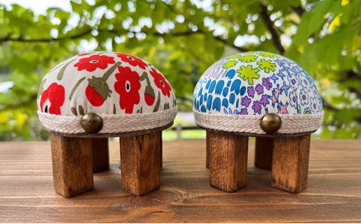 ピンクッション 針山 ハリ山 花柄 かわいい おしゃれ 手芸 ソーイング 三田市 兵庫 ブルー [3d28bae410002]0411