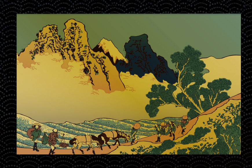 純金 ゴールド 富嶽三十六景 身延川裏不二 カード 1枚 1g ガラス フレーム 1個 [三菱マテリアルトレーディング 兵庫県 三田市 3d28bae300093] 金 黄金 フォーナイン 贈り物 記念品