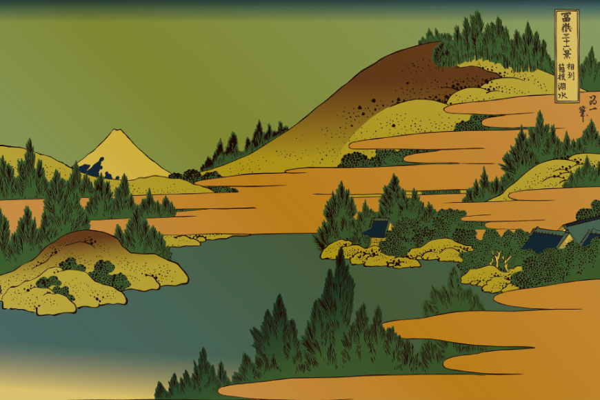 純金 ゴールド 富嶽三十六景 相州箱根湖水 カード 1枚 1g ガラス フレーム 1個 [三菱マテリアルトレーディング 兵庫県 三田市 3d28bae300106] 金 黄金 フォーナイン 贈り物 記念品