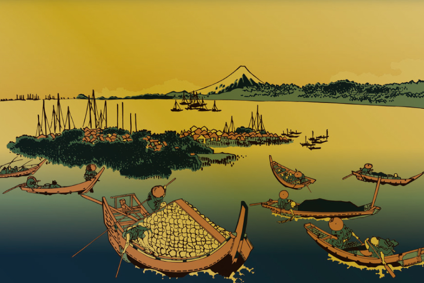 純金 ゴールド 富嶽三十六景 武陽佃島 カード 1枚 1g ガラス フレーム 1個 [三菱マテリアルトレーディング 兵庫県 三田市 3d28bae300123] 金 黄金 フォーナイン 贈り物 記念品