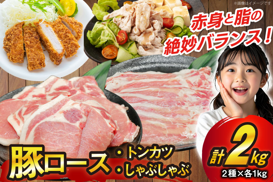 豚肉 豚ロース とんかつ用 しゃぶしゃぶ用 各1kg 計2kg セット [司フーズ・システム 兵庫県 三田市 3d28bdy500011] 真空パック 豚 ロース とんかつ しゃぶしゃぶ 詰め合わせ 豚肉セット 小分け 冷凍