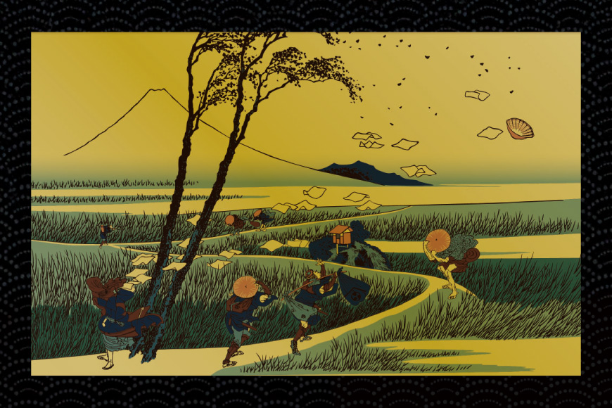 純金 ゴールド 富嶽三十六景 駿州江尻 カード 1枚 1g ガラス フレーム 1個 [三菱マテリアルトレーディング 兵庫県 三田市 3d28bae300115] 金 黄金 フォーナイン 贈り物 記念品