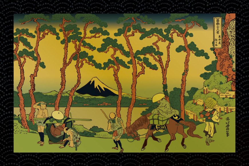 純金 ゴールド 富嶽三十六景 東海道程ヶ谷 カード 1枚 1g ガラス フレーム 1個 [三菱マテリアルトレーディング 兵庫県 三田市 3d28bae300104] 金 黄金 フォーナイン 贈り物 記念品