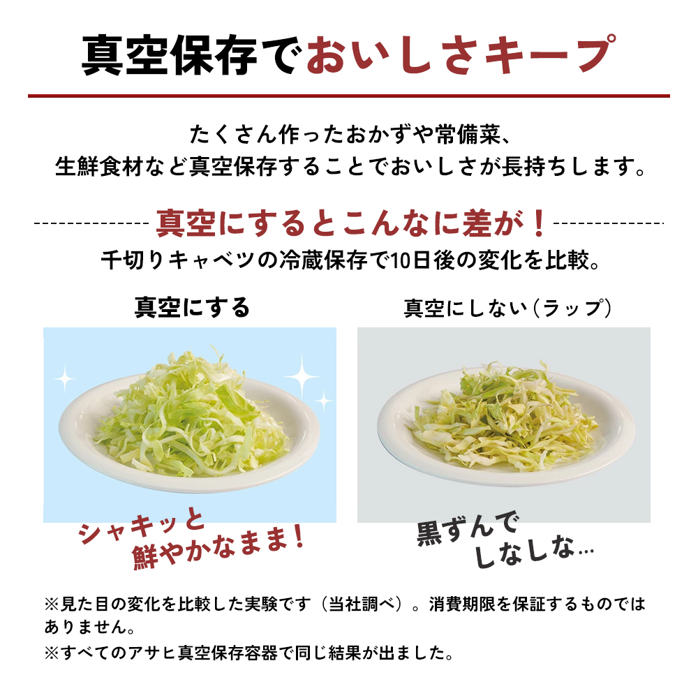 期間限定寄附額 [ 真空フレッシュボックス L・2個セット ] 真空ポンプ付き 保存容器 アサヒ軽金属