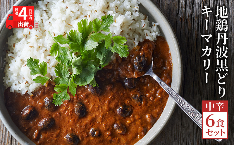 【最短4日以内発送！】 キーマカレー 地鶏丹波黒どりと丹波黒大豆のキーマカリー 6食 セット 詰め合わせ レトルトカレー レトルト食品 レトルト レトルトパウチ 常温保存 防災 防災食 非常食 カレー