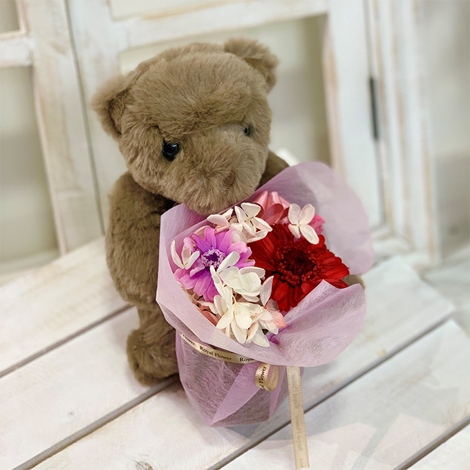 くまさんのプリザーブドフラワーギフト プレゼント お祝い 花 苗木 はな なえぎ 