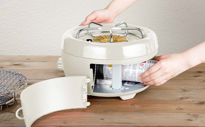 アラジン ポータブルガスコンロ ヒバリン 白 播州百日どり 1.2kg セット SAG-HB01FW