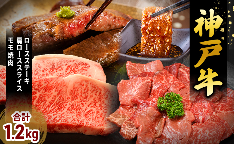 期間限定寄附額 神戸牛 福袋 帝神 おまかせコース D  ロースステーキ 肩ローススライス もも焼肉