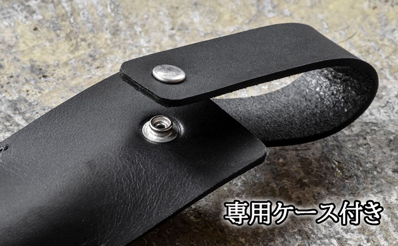 鉄板ハンドル＆レザーケース[ アウトドア キャンプ バーベキュー BBQ ] 雑貨 アウトドア用品 キャンプ用品 調理器具 ソロキャン 調理用グッズ 鉄板用ハンドル 専用レザーケース付き 