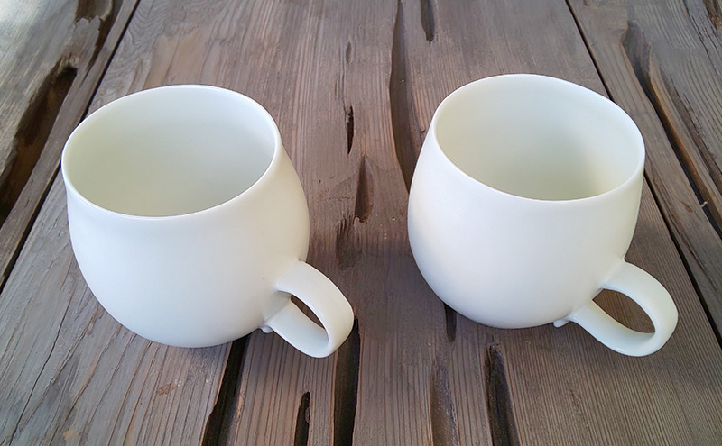 白瓷 マグカップ  ペア 2個セット 電子レンジ対応 食洗機対応 陶芸 陶器 食器 カップ