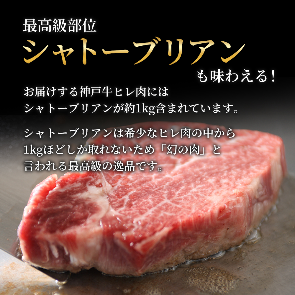 神戸牛 ヒレ肉 1本（約2.5kg） 牛肉 BBQ キャンプ