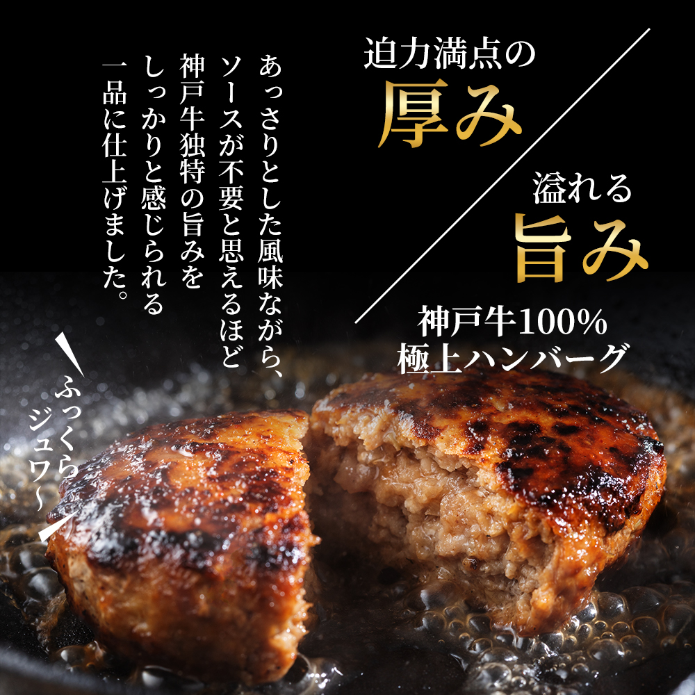 神戸牛 ハンバーグ 100g×10個  神戸ビーフ 国産 普段使い 肉 牛肉 セット 冷凍 小分け 帝神志方 夕飯 肉料理 100％神戸ビーフ 肉汁 