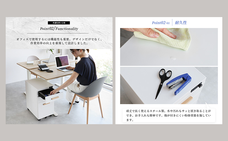 デスクワゴン 鍵付き キャスター付き 3段 完成品 Desk Wagon ブラック スチール オールロック ブラック オフィス オフィスワゴン 収納 キャビネット 引き出し デスク下 机下 サイドデスク