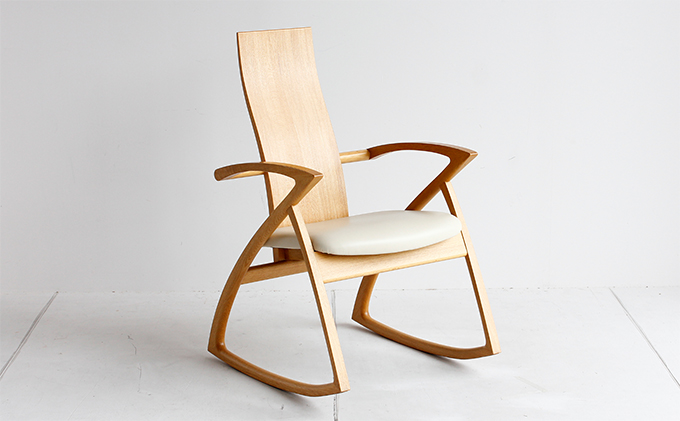 U-La ハイバック ロッキングチェア（ナチュラル） 木製 インテリア おしゃれ 椅子 市場家具