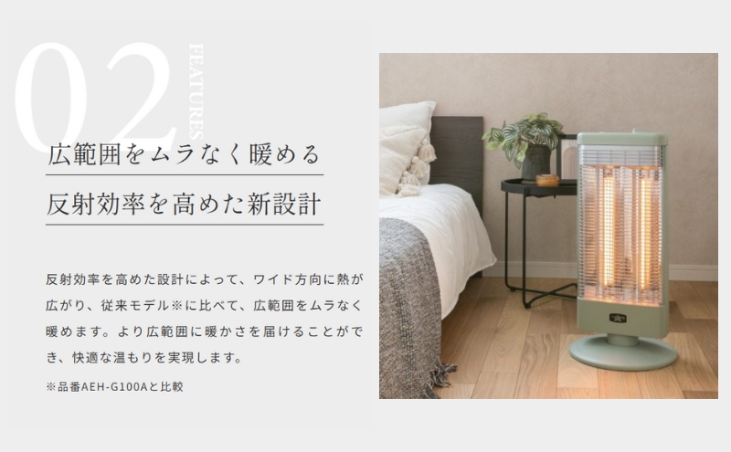 新登場 アラジン 電気ストーブ 緑 AEH-G1000A