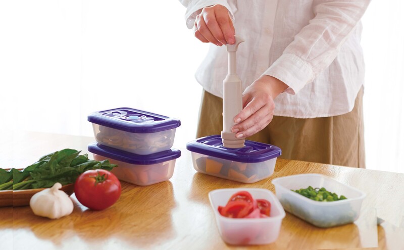 [ 真空クリアボックス M ] 真空ポンプ付き 真空保存容器 アサヒ軽金属 