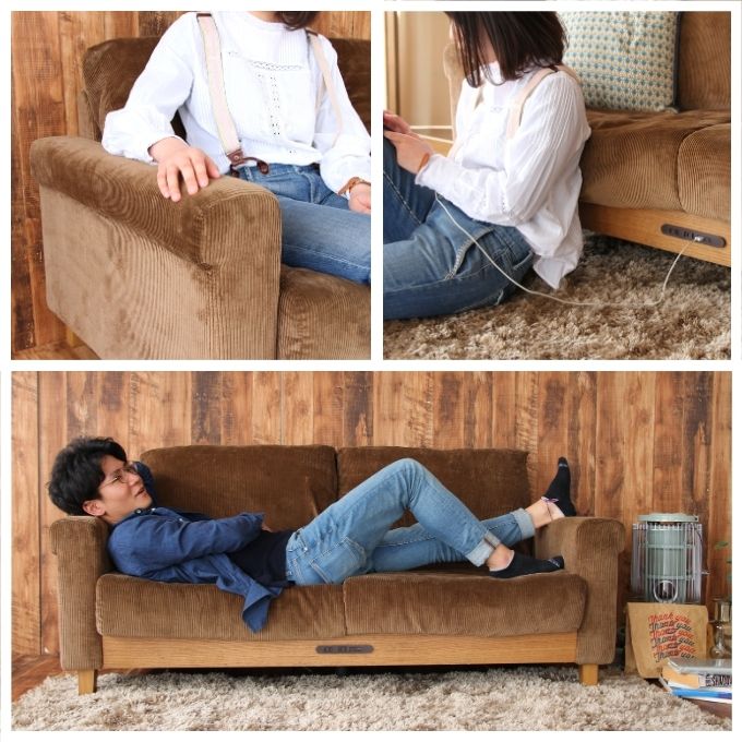 Rasic LP Sofa BR（ブラウン） 木製 インテリア おしゃれ ソファ 家具 市場家具