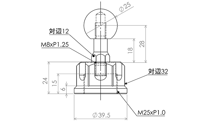 マルチマウントアームセットφ25-φ23　Kawasaki Ninja250(18'-20')，Ninja400(18'-20')，ZZR1400，ZX-14R他用 雑貨 日用品 バイク