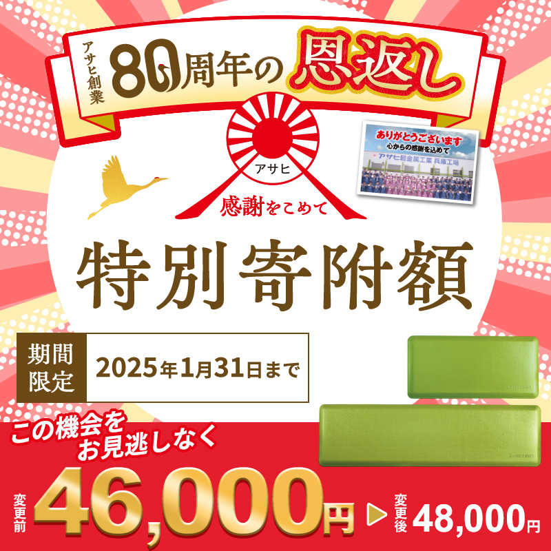 【10月1日より受付再開！】ドクターマット S L セット リーフ アサヒ軽金属 アサヒ 107cm 183cm 厚手 キッチンマット マット 拭ける 体圧分散 体圧分散マット 日用品 キッチン キッチン用品  お手入れ 簡単 抗菌