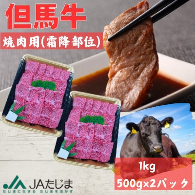 但馬牛　焼肉用(霜降り部位) 1kg【配送不可地域：離島】【1615691】