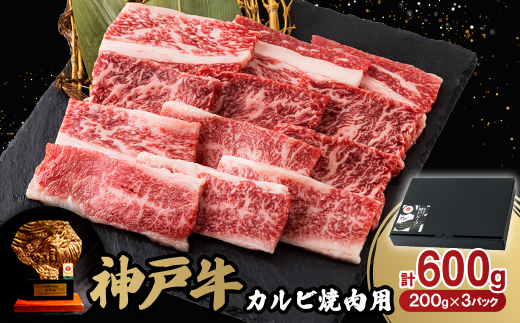 神戸牛カルビ焼肉600g【配送不可地域：離島】【1527767】